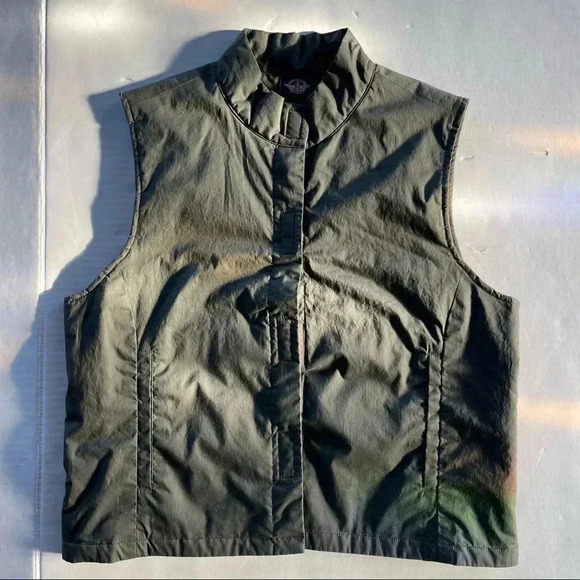 Dockers Vest Green Navy  Women Size Petit Medium - Picture 7 of 13